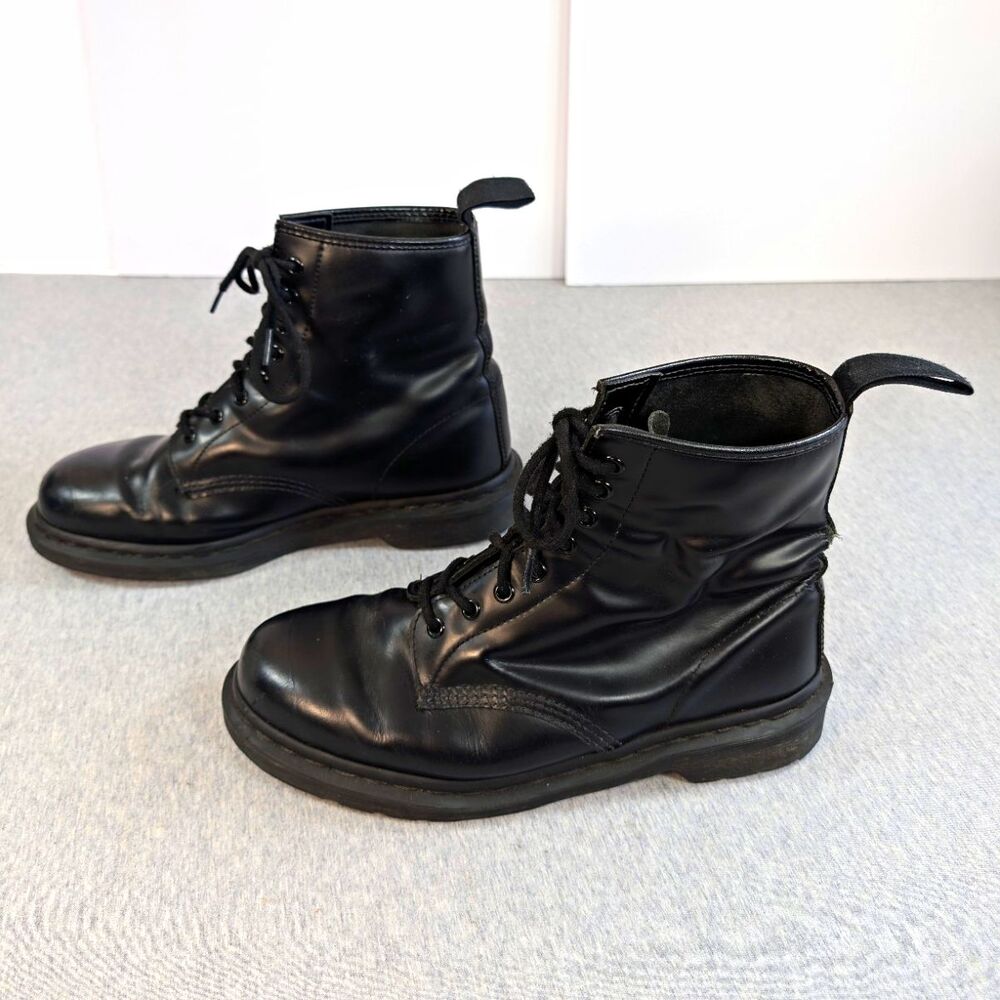 Dr. Martens 1460 Men's S10 Black Leather Combat Ankle Boots Lace Up Round Toe 10